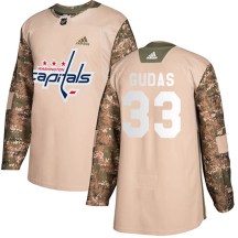 Men's Adidas Washington Capitals Radko Gudas Camo Veterans Day Practice Jersey - Authentic