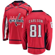 Men's Fanatics Branded Washington Capitals Adam Carlson Red Home Jersey - Breakaway