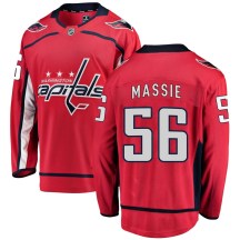 Men's Fanatics Branded Washington Capitals Jake Massie Red Home Jersey - Breakaway