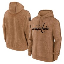 Men's Washington Capitals Brown 2023 Salute to Service Club Pullover Hoodie -