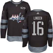 Youth Washington Capitals Trevor Linden Black 1917-2017 100th Anniversary Jersey - Authentic