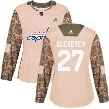 Women's Adidas Washington Capitals Alexander Alexeyev Camo Veterans Day Practice Jersey - Authentic