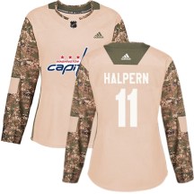 Women's Adidas Washington Capitals Jeff Halpern Camo Veterans Day Practice Jersey - Authentic
