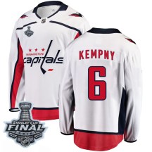 Men's Fanatics Branded Washington Capitals Michal Kempny White Away 2018 Stanley Cup Final Patch Jersey - Breakaway