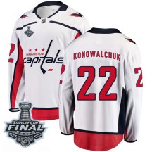 Men's Fanatics Branded Washington Capitals Steve Konowalchuk White Away 2018 Stanley Cup Final Patch Jersey - Breakaway