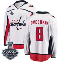 Men's Fanatics Branded Washington Capitals Alexander Ovechkin White Away 2018 Stanley Cup Final Patch Jersey - Breakaway