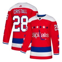 Men's Adidas Washington Capitals Andrew Cristall Red Alternate Jersey - Authentic