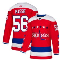 Men's Adidas Washington Capitals Jake Massie Red Alternate Jersey - Authentic