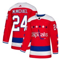 Men's Adidas Washington Capitals Connor McMichael Red Alternate Jersey - Authentic