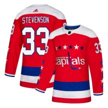 Men's Adidas Washington Capitals Clay Stevenson Red Alternate Jersey - Authentic