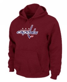 Men's Washington Capitals Red Pullover Hoodie - -