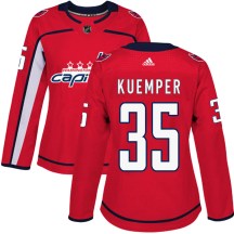 Women's Adidas Washington Capitals Darcy Kuemper Red Home Jersey - Authentic