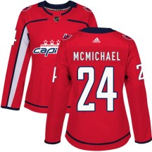 Women's Adidas Washington Capitals Connor McMichael Red Home Jersey - Authentic