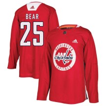 Men's Adidas Washington Capitals Ethan Bear Red Practice Jersey - Authentic