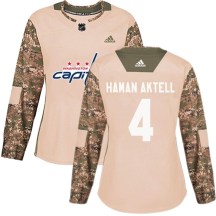 Women's Adidas Washington Capitals Hardy Haman Aktell Camo Veterans Day Practice Jersey - Authentic